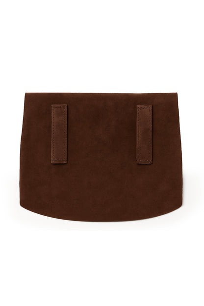 Leder Gürteltasche mit Drachenschließe in Braun im Wikinger Stil