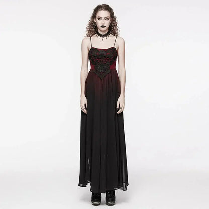 PunkRave Kleid Pallorose – Rotschwarz mit Spitze