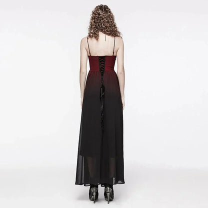 PunkRave Kleid Pallorose – Rotschwarz mit Spitze