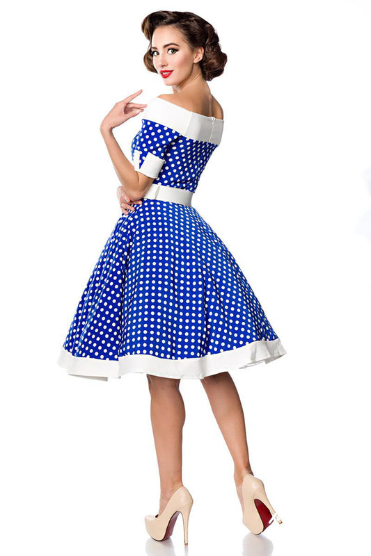 Schulterfreies Retrokleid mit Tellerrock – Eleganz im 50s-Stil