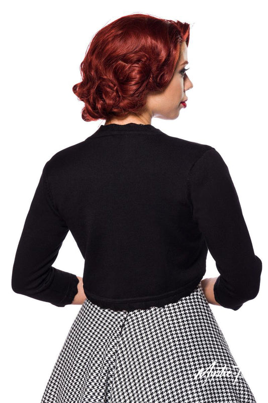 Basic Strickjacke mit langen Ärmeln – Stilvolle Vielseitigkeit schwarz