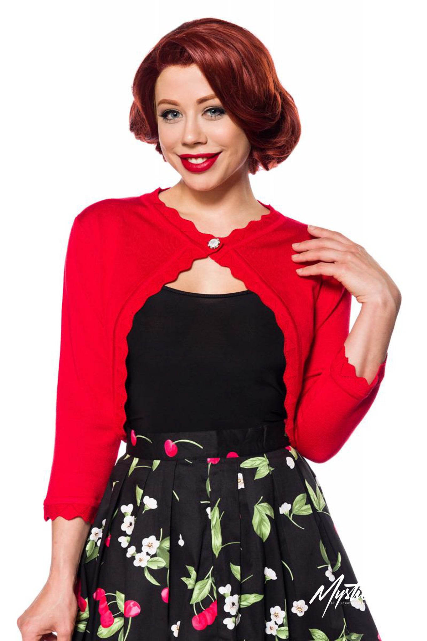 Basic Strickjacke mit langen Ärmeln – Stilvolle Vielseitigkeit Rot