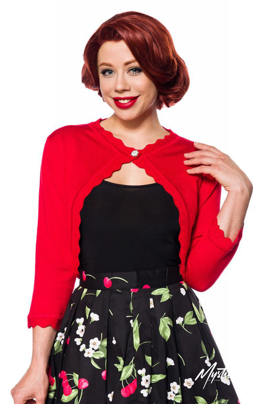 Basic Strickjacke mit langen Ärmeln – Stilvolle Vielseitigkeit Rot