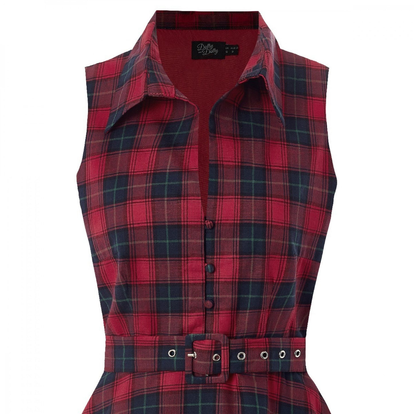 Poppy Retro Shirt Swing Dress im Red Check – Klassischer 50s-Charme mit Hemdblusenflair (kopie)