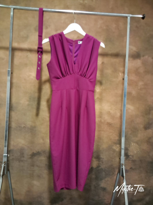 💜 Daisy Dapper Etuikleid in Flieder – Letztes Unikat in Größe XS