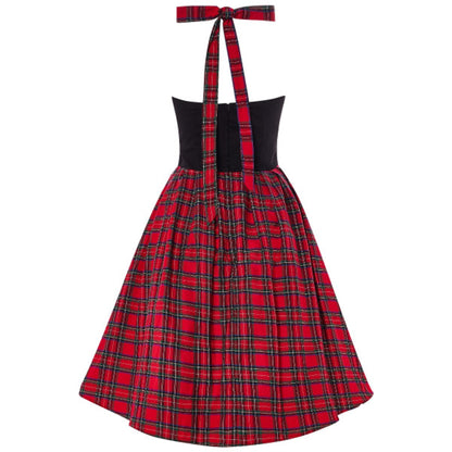 Sophia Swing Dress im Black & Red Check