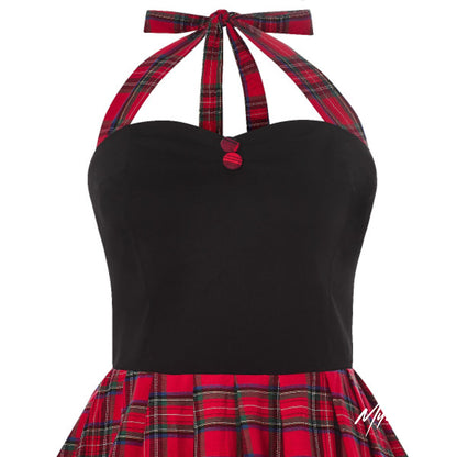 Sophia Swing Dress im Black & Red Check