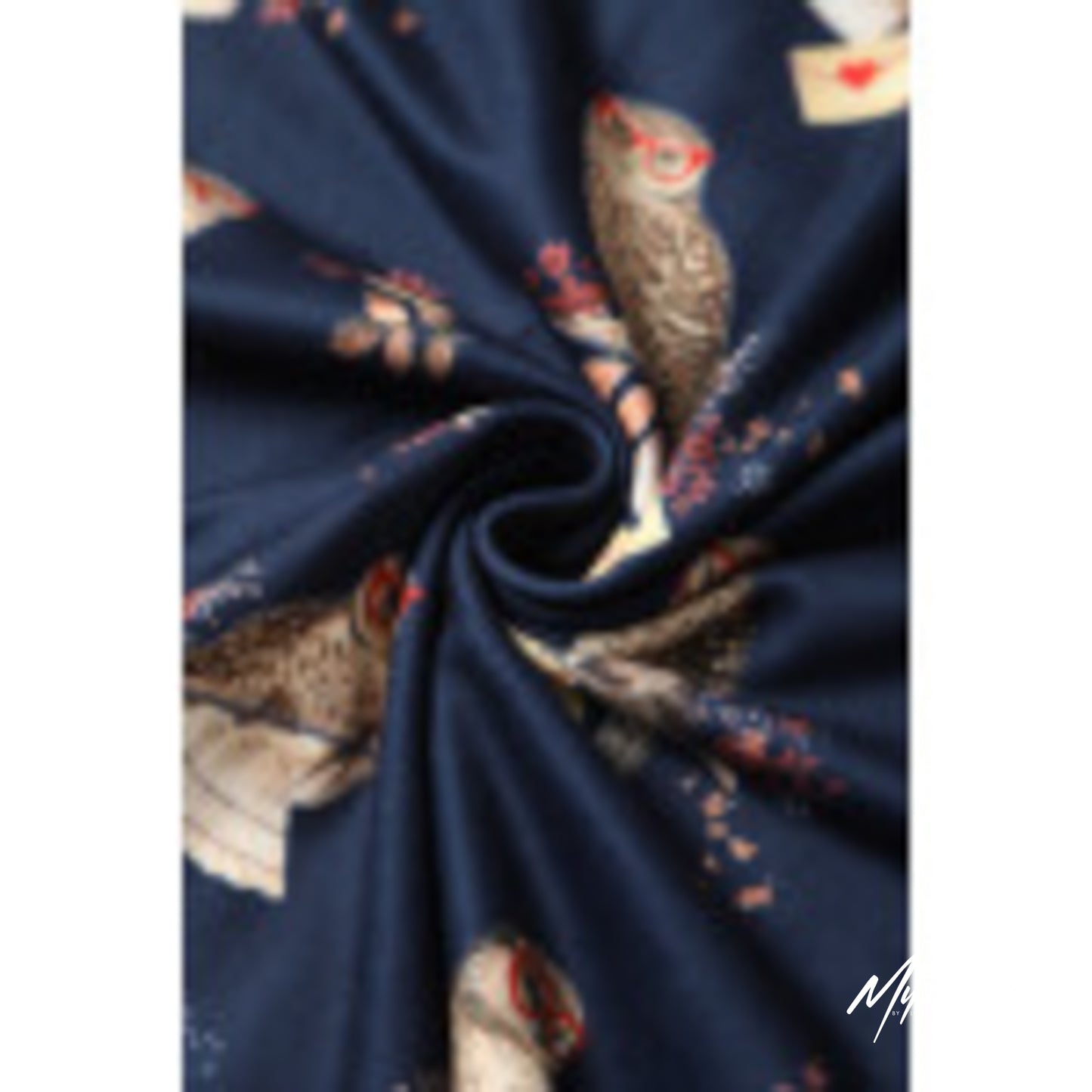 Donna 40er Jahre Dress – Retro-Zauber mit Eulen & Buchstaben