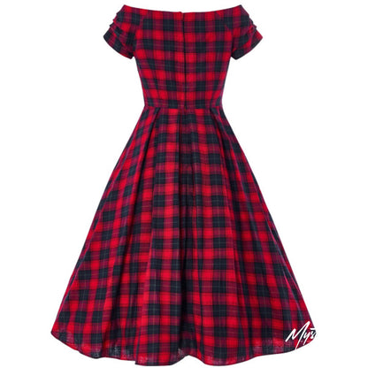 Lily Dress Red Tartan