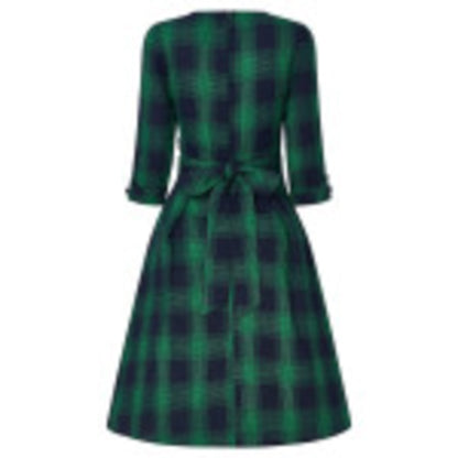 Katherine Swingkleid in Green Tartan – Klassischer Vintage - nur noch 42 & 52