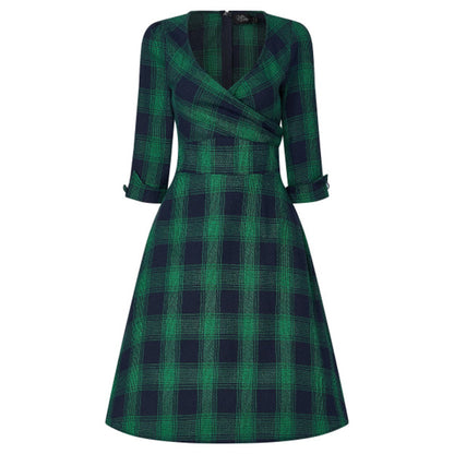 Katherine Swingkleid in Green Tartan – Klassischer Vintage - nur noch 42 & 52