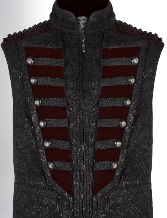 Punk Rave Weste Abaddon Schwarz und Rot