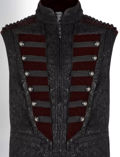 Punk Rave Weste Abaddon Schwarz und Rot