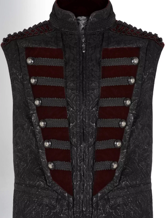 Punk Rave Weste Abaddon Schwarz und Rot