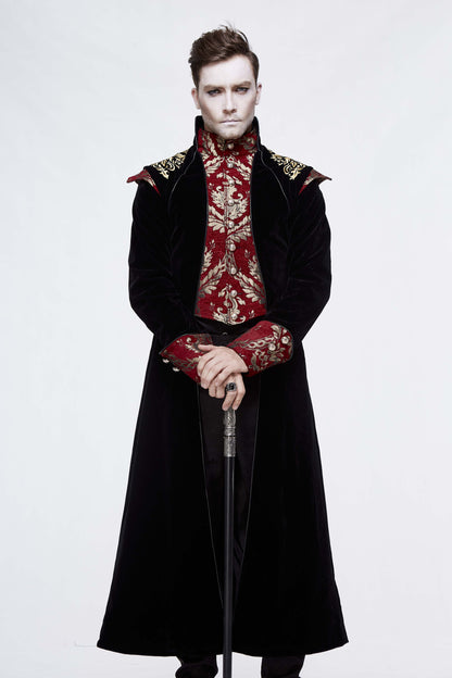 Gothic Herrenjacke aus Samt und Brokat von Devil Fashion