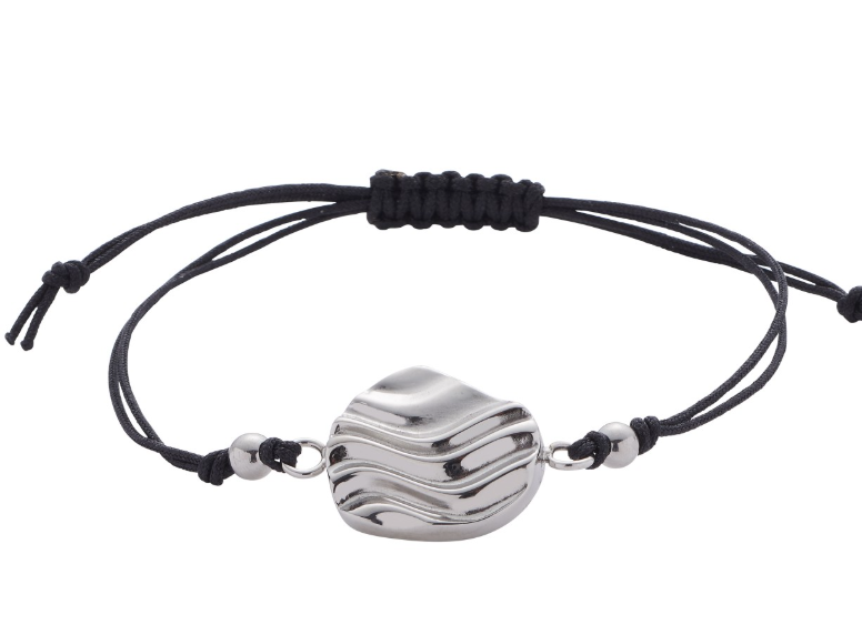 Textilarmband mit modernem Muster und schönem Funkeln