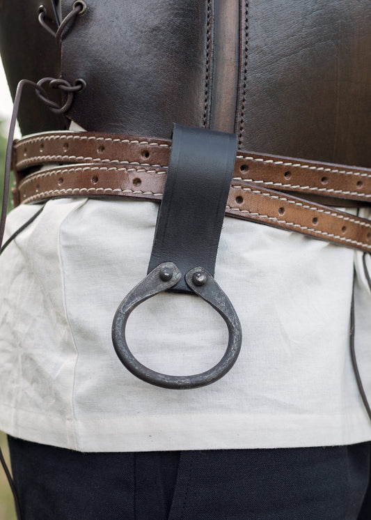Mittelalter Axthalter für Gürtel aus Leder und Metall