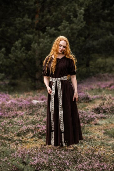 Kürzarmkleid Braun