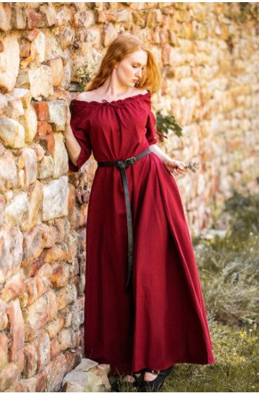 Kürzarmkleid, Rot