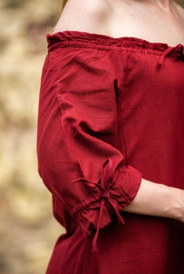Kürzarmkleid, Rot