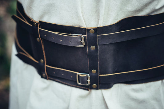Breiter Wikinger-Ledergürtel 140 cm