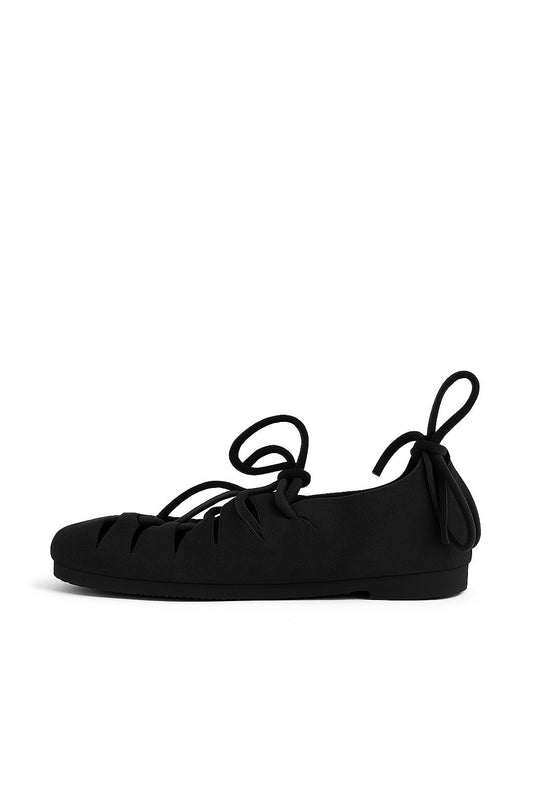 Mittelalter Bundschuhe aus Veloursleder mit Schnürung für LARP