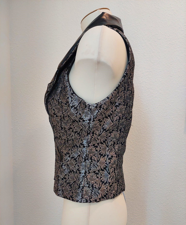 Weste Camille Silver Black Waistcoat