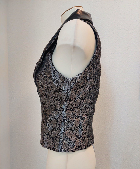 Weste Camille Silver Black Waistcoat