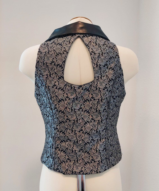 Weste Camille Silver Black Waistcoat