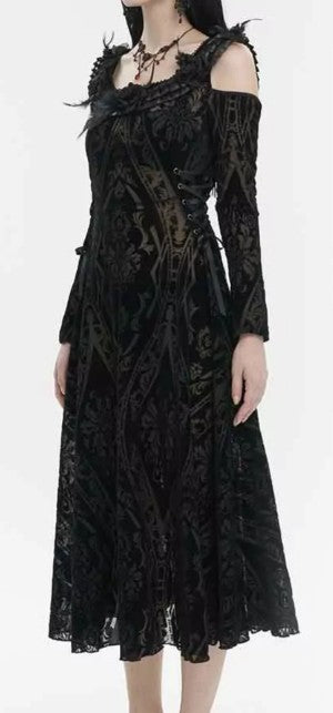 Samtkleid met Burn-out Munster