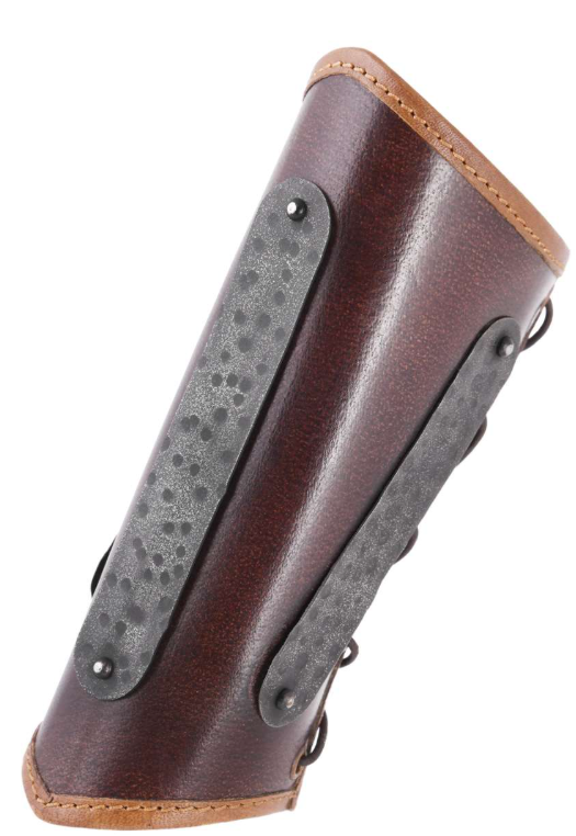 Leder Armschützer mit Metalldetails, braun oder schwarz, paar