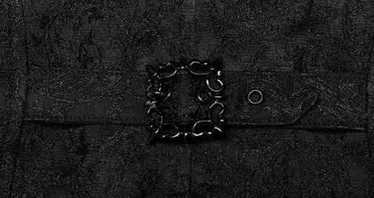 PunkRave Geblümte Weste Lucien - Schwarz