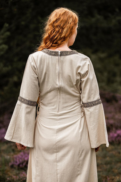 Mittelalter Baumwollkleid Natur