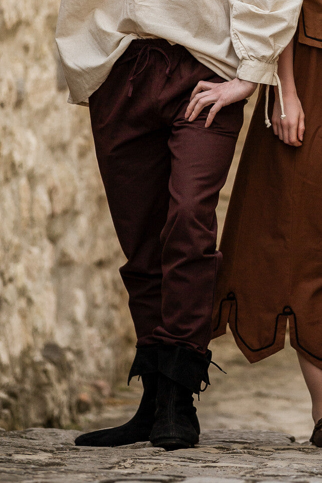 Mittelalter-Hose mit Gummizug Veit Dunkelbraun
