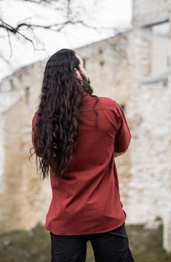 Mittelalter kürzarmhemd, Rot
