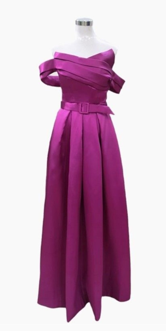 Abendkleid Lila Off-Shoulder-Stil