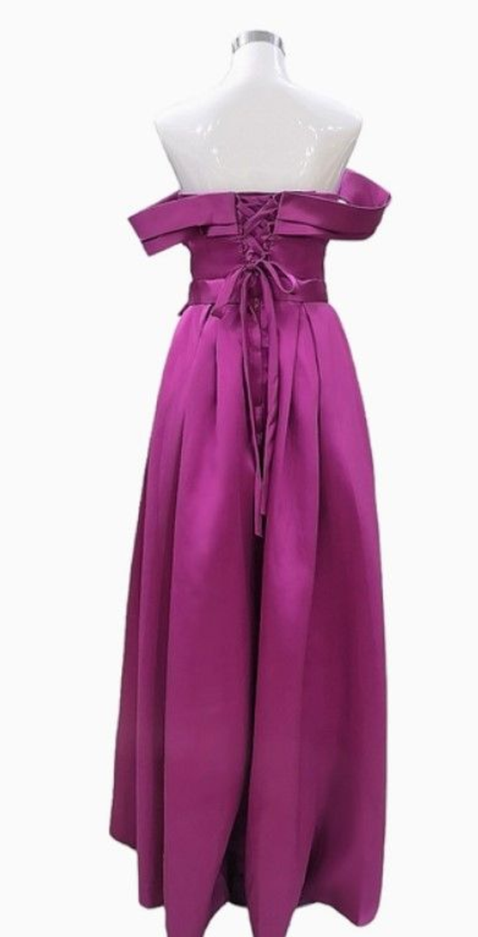 Abendkleid Lila Off-Shoulder-Stil
