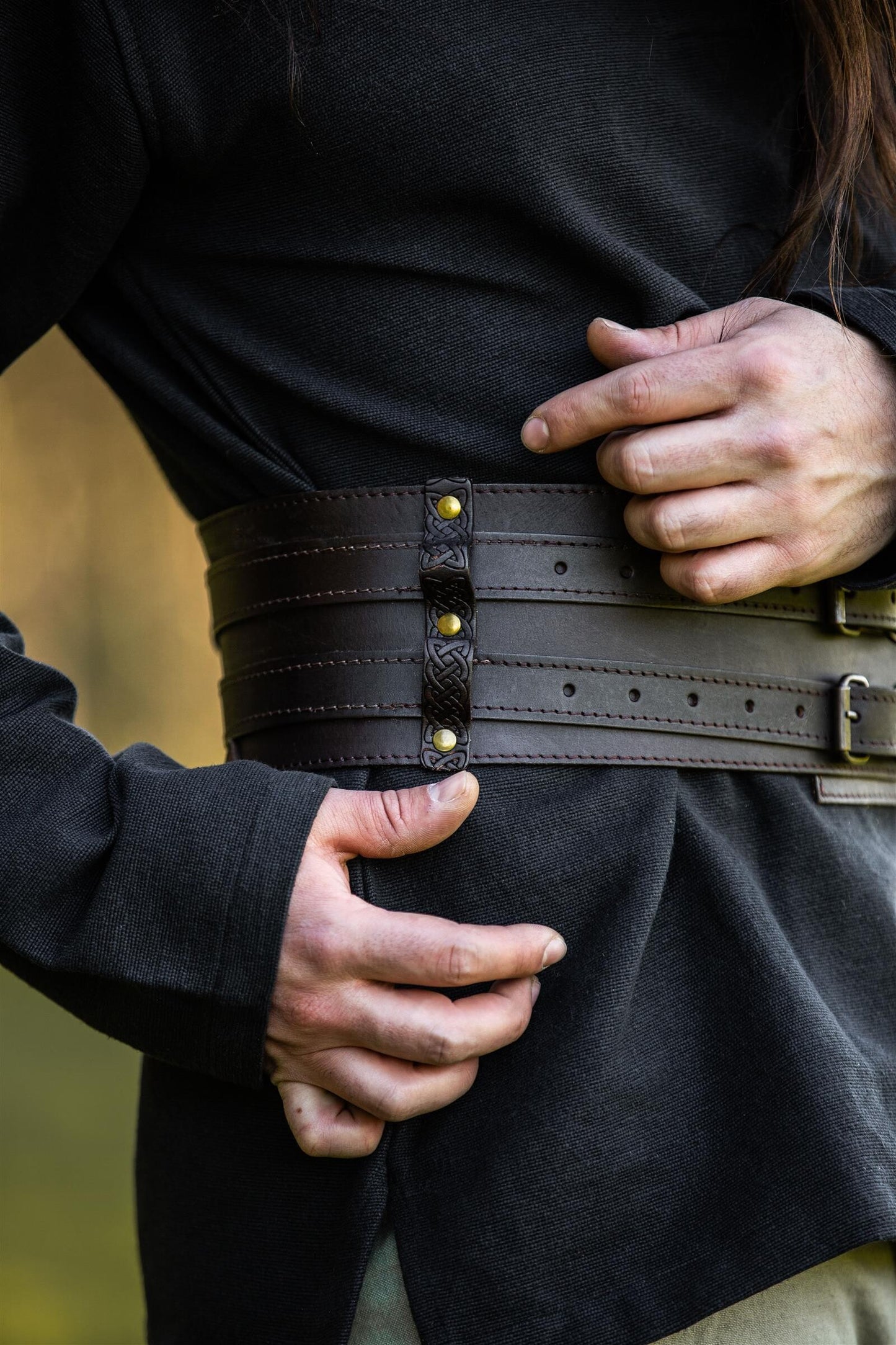 Breiter Wikinger Ledergürtel bei Mystic-T