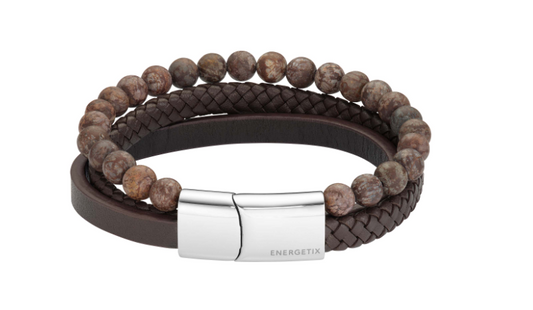 mehrreihiges armband mit modernem materialmix