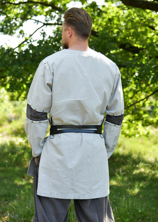 Mittelalter Tunika Used-Look, grau