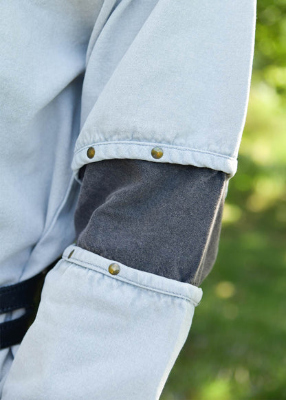 Mittelalter Tunika Used-Look, grau