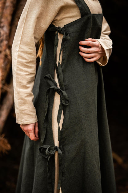 Mittelalter Überkleid Schürze Grün