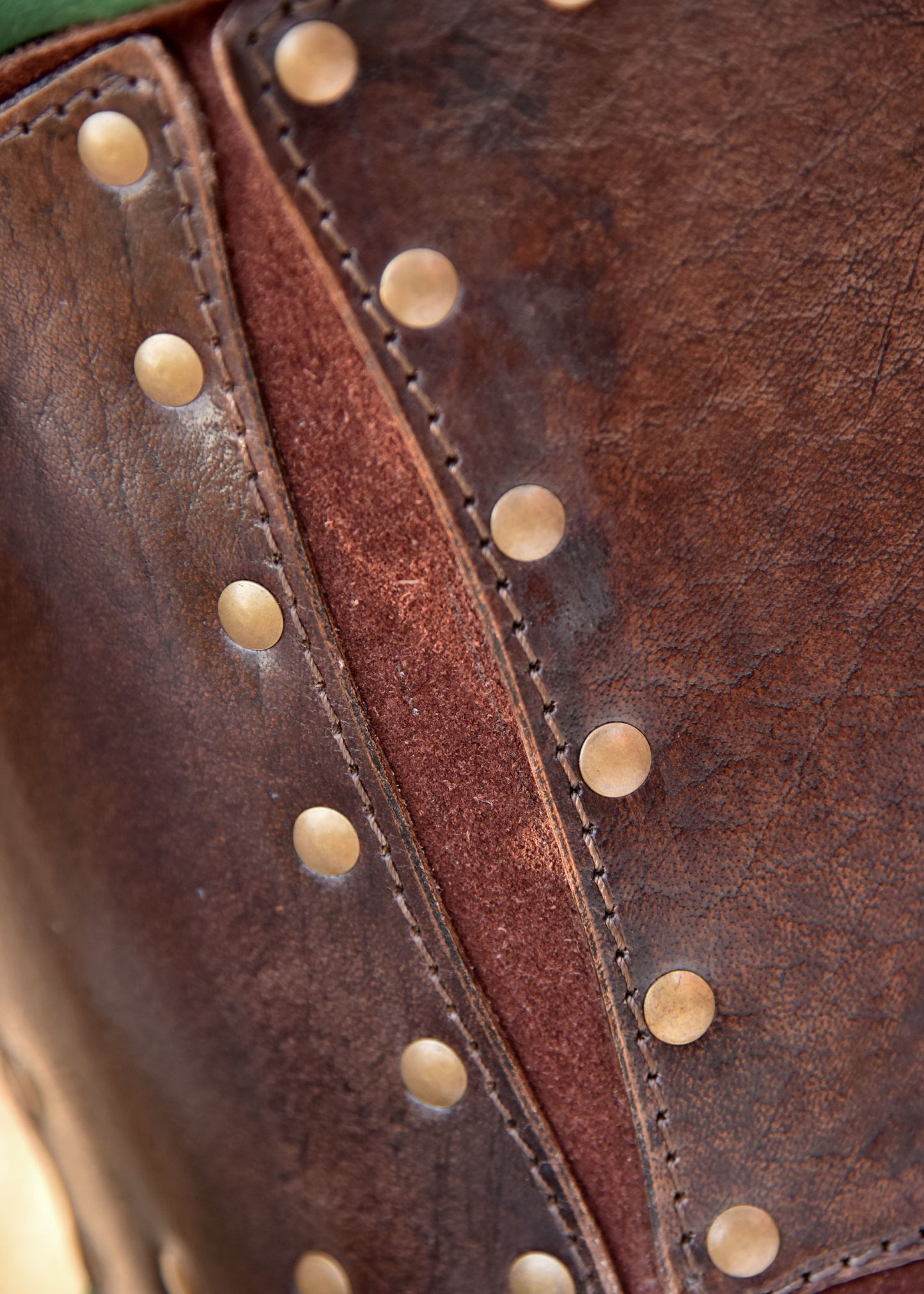 Ledercorsage aus Büffelleder – Unterbrust-Stil mit Wildlederfutter Braun