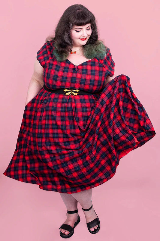 Lily Dress Red Tartan