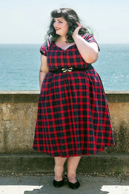 Lily Dress Red Tartan
