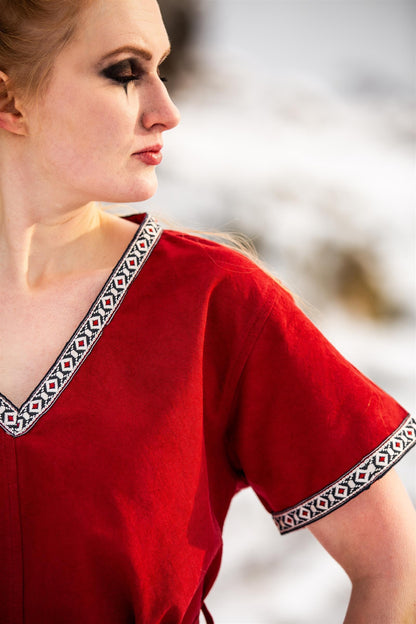 Wikinger Tunika Damen Rot