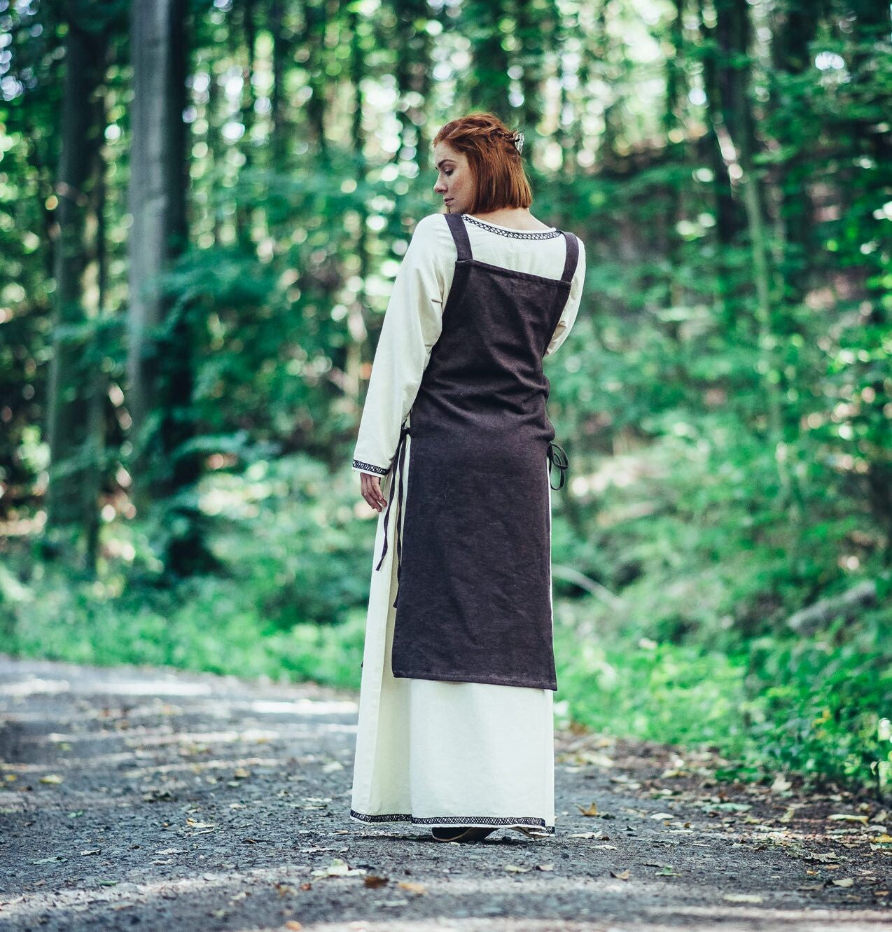 Überkleid Schürze Braun