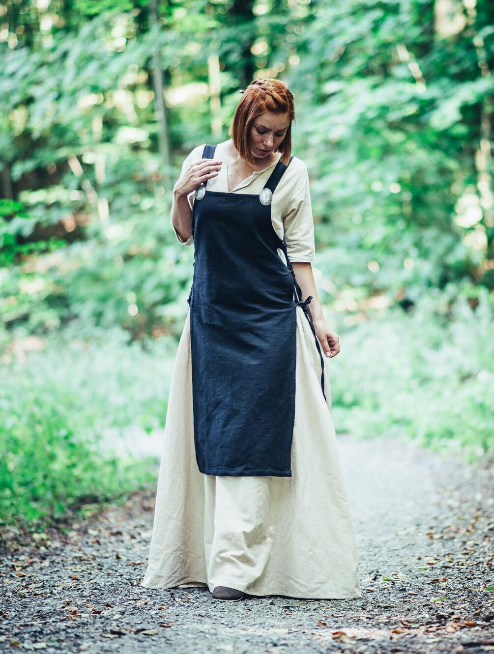 Überkleid Schürze Schwarz